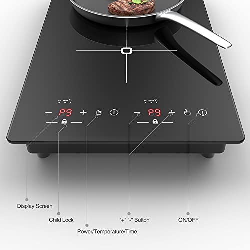 VBGK Double Induction Cooktop, 12 Inch Portable Induction Cooktop with