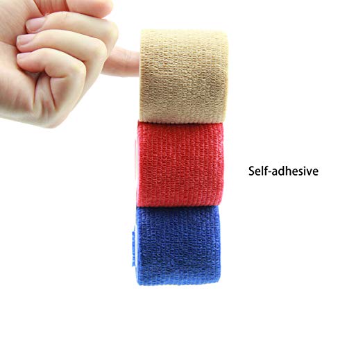 AUPCON Self Adhesive Bandage Wrap Vet Wrap Cohesive Bandages Bulk Dogs Self Adherent Wrap Non-Woven for Pet Animals & Ankle Sprains & Swelling Supply FDA Approved 6 Rolls 2 Inch - Thumbnail 6