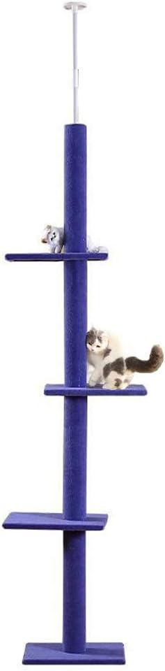 S-Lifeeling Cat Climbing Toys Tower Structures Cat Climber Tree Post Shelves Multilayer Platform Super Long Large Cat Climbing Tree Cat Tree Furniture Scratch (Purple) : Pet Supplies