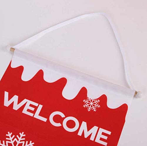 feb.7 Christmas Decorations, Merry Christmas Banner and Welcome Home Christmas Decorations Red Xmas Decor Banners for Home Wall Door Apartment Party (red2) - Thumbnail 6