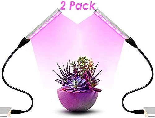 Yitee LED Grow Lights,USB Powered Grow LED Light 5V 3W Red Blue with Flexible Metal USB Cables for Plants Flower Herbs Seeds Seedlings Growing,Greenhouse,Potted Plant,Hydroponic Garden