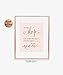 DIGIBUDDHA Let Her Sleep For When She Wakes She Will Move Mountain Rose Gold Foil Decor Wall Art Print Inspirational Quote Pink Poster 8 inches x 10 inches A11