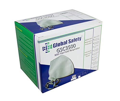 CPR Savers & First Aid Supply N95 Particulate Respirator Masks (Flat Fold, Box of 20), Exp. 2022