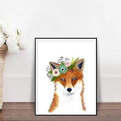 Epsmk Pintura Decorativa Flores Arte Arbolado Animal Guirnalda