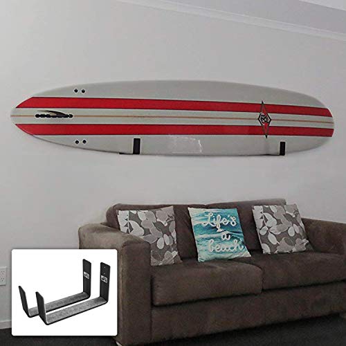 BPS Minimalist SUP Board Alloy Wall Rack - SUP Wall Mount Racks/Paddleboard Rack for Garage, Shop, Office, Home, Living Room and Garden - Quick and Easy to Install (Charcoal Black)