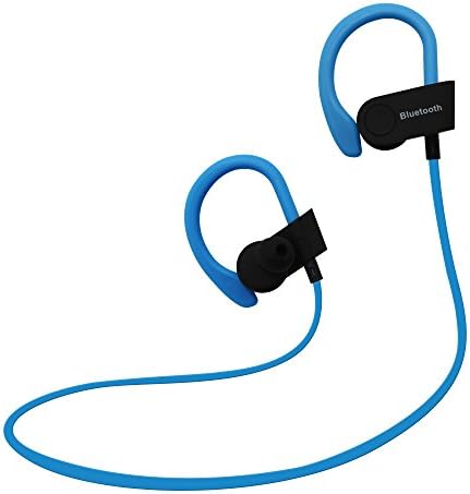 Bluetooth headphones earbuds with HD Microphone In-ear Sport Sweatproof Ear Hooks Earphone Wireless HIFI music Headset BT4.1 EDR Handsfree calling for iPhone, Samsung, Nexus, Motorola, Android (Blue)