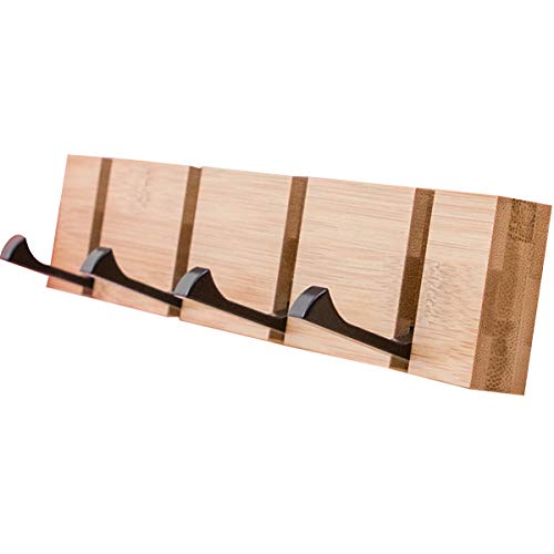Wooden Wall Mounted Folding Rack, Modern Wall Floating Coat Hook Rack