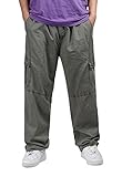 ChicNChic Men's Multi Pockets Relaxed Lightweight Workwear Chef Cargo Pants