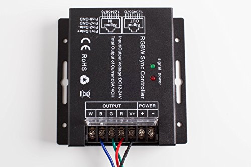 LEDUPDATES Heavy Duty RGBW LED LIGHT CONTROLLER with remote control 4 channel for RGB RGBW LED Light Strip Compatible with 12v 24v Power Supply LED Driver AC adapter