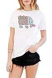 Pusheen The Cat Mermaid Juniors White T-shirt