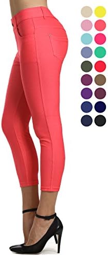 Prolific Health Women's Jean Look Jeggings Tights Slimming Many Colors Spandex Leggings Pants Capri S-XXXL