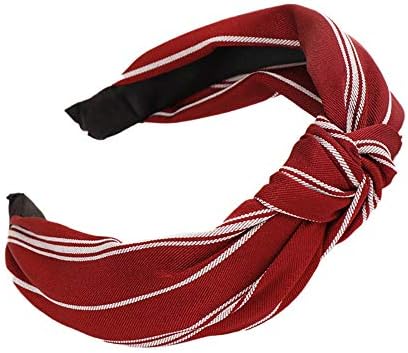 Wancooy Fashion Vintage Elastic Printed Head Wrap,Knot Bow Hairband Women Hair Head Hoop Simple Sweet Girls Hair Headband