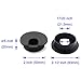 HJ Garden 5pcs 2 inch Desk Wire Cord Cable Grommets Hole Cover with Hole Saw Kit High Speed Bi-Metal Holesaw Drill Bits for Office PC Desk Cable Cord Organizer