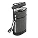 2 Wine Tote Carrier - Insulated Portable Picnic Cooler Bag for 2 with Shoulder Straps and Outside Pocket in Gray –Wine Travel Bag Perfect for Picnic Camping Beach Park Travel Parties Wedding Concerts