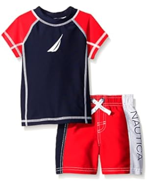 Nautica Baby Boys' Short Sleeve Rashguard Set