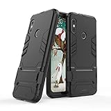 Xiaomi Mi A2 Lite Armor Case DWaybox 2 in 1 Hybrid Heavy Duty Armor Hard Back Case Cover with Kickstand for Xiaomi Mi A2 Lite/Redmi 6 Pro 5.84 Inch (AllBlack)
