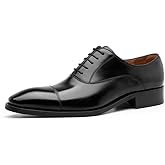 DESAI Men’s Dress Shoes with Genuine Leather in Classic Formal Oxford Leather Shoes for Men