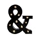 DELICORE Decorative LED Illuminated Letter Marquee Ampersand Sign - Alphabet Marquee Letters Ampersand with Lights for Wedding Birthday Party Christmas Night Light Lamp Home Bar Decoration &, Black