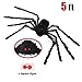 yosager 4Pcs Realistic Giant Spiders Outdoor Halloween Decorations, Huge Hairy Scary Halloween Spider Prop, Black Spooky Spider for Indoor House Outdoor Window Yard Patio Decor (24