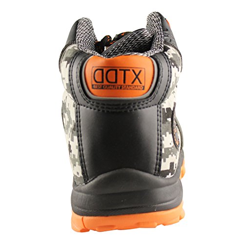 DDTX Men's Composite Toe Work Boots Slip Resistant Ankle High Safety Shoes Black (12)