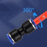 MUXSAM 5pcs 6mm PE6 Pneumatic T-Junction Air Hose 3 Way Quick Connector Fittings view 4