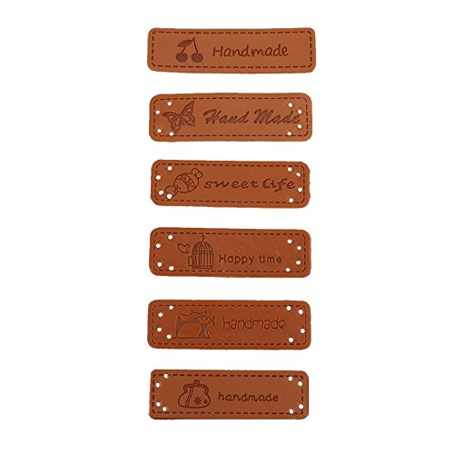 ISKYBOB Set of 24 "Handmade" Embossed Tag with Holes for Sewing & Craft DIY - Thumbnail 3