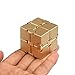 Solid Aluminum Alloy Material Fidget Cube in Style With Infinity Cube Pressure Reduction Toy, Infinity Turn Spin Cube Edc Fidgeting for ADD, ADHD, Anxiety, and Autism Adult and Children.