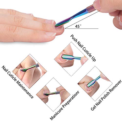 Cuticle Trimmer with Cuticle Pusher - ECBASKET Chameleon Cuticle Nipper Clipper Cutter Dead Skin Remover Scissor Plier Durable Manicure Pedicure Tools for Fingernails and Toenails - Thumbnail 4