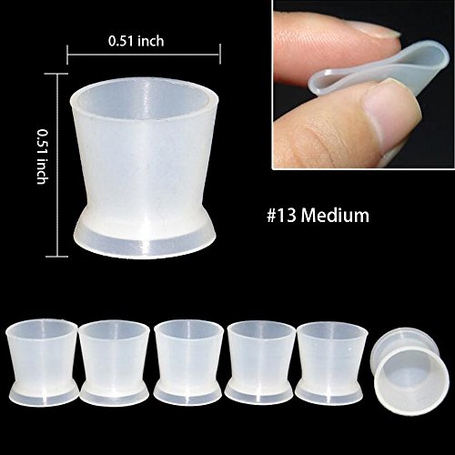 Tattoo Ink Caps Cups - 130Pcs/box blue Tattoo Ink Cups With Base,Tattoo Kits,Tattoo Supplies Tattoo Ink Caps for Tattooing Tattoo Ink Cups Disposable Small Pigment Cups(#13 Medium)