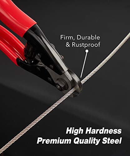 image for LuckIn Cable Cutter for Stainless Steel Wire Rope, Aircraft Bicycle Ca