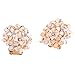 Banggood Lady Charming Bloomy Clover Flowers Rhinestone Ear Stud Earrings Ornaments 2pcs