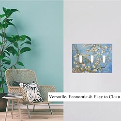 Pznen Triple Toggle Wall Plate, Almond Tree Van