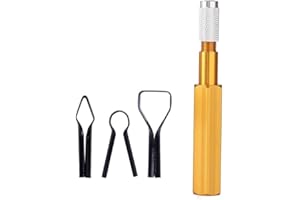 Corner Smoothing Cutter Handle for PVC Vinyl Flooring, Aluminum Alloy Welding Line Trowel Scraper with 3, Floor Skiving Tool 