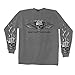 Hot Leathers Bad Scratch Long Sleeve Biker T-Shirt (Charcoal, XX-Large)