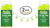 St. Patrick’s Day Lights - Green String Lights (2 pack) St Patricks Day Decorations - Saint Patty Day Accessories - Shamrock LED Lights