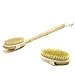 Bath & Relax New Bath Body Brush Back Scrubber Natural Bristles For Shower Exfoliating, Cleansing, Dry or Wet Skin Brushing with Long Handle Wooden - Back Shower Skin Brush. For Men and Women