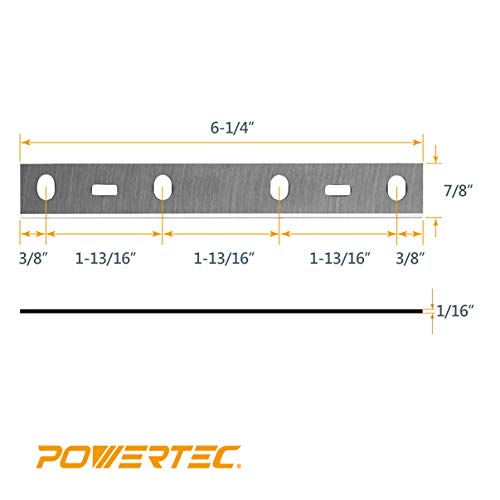 POWERTEC 148010X HSS Knives for Delta 6" Bench Jointer 37070 New