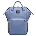 HaloVa Diaper Bag Multi-Function Waterproof Travel Backpack Nappy Bags for Baby Care, Large Capacity, Stylish and Durable, Purple-Blue