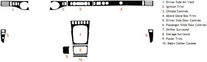 Rvinyl Rdash Dash Kit Decal Trim for Porsche 944 1985-1991 - Carbon Fiber 4D (Silver)