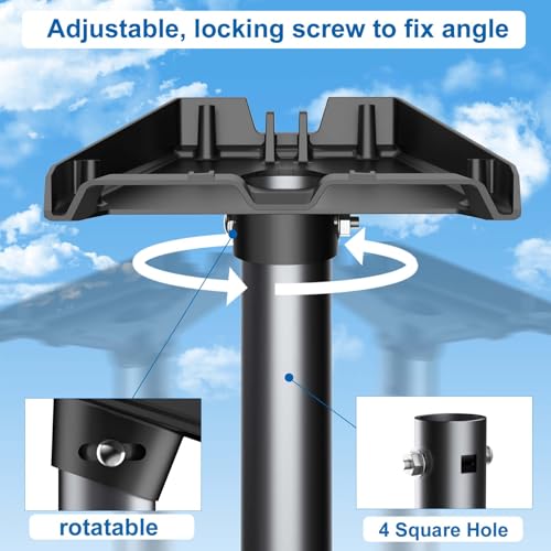 Standard 4/4X Mount for Starlink, Wall Mount Compatible with Gen 3, 47CM Mounting Kit for Roof and Eave, Includes Aluminium Adapter