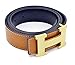 HG-products H-Style unisex Business Casual Belt [3.8CM] (Gold/Brown, 115CM [Waist 30~36