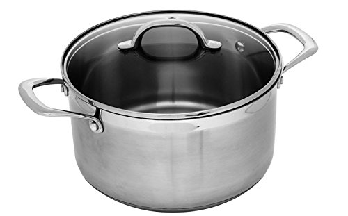 Click Here to See More Images Swiss Diamond Premium PSL31324i Stainless Dutch Oven With Lid, 6.4 quart/9.5