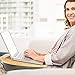 HUANUO Lap Desk – Fits up to 14 inch Slim Laptop, Laptop Stand with Pillow Cushion & Bamboo Platform on Bed & Sofa, with Cable Hole & Anti-Slip Stripthumb 4