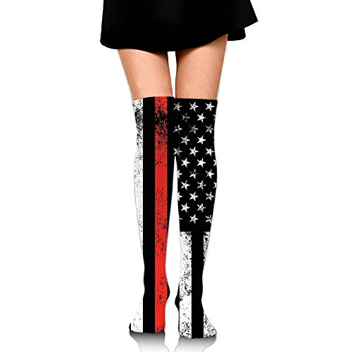 Firefighter Firefighting Flag Knee High Compression Socks Convenient Stretch Halloween For Men & Women Thigh High Socks