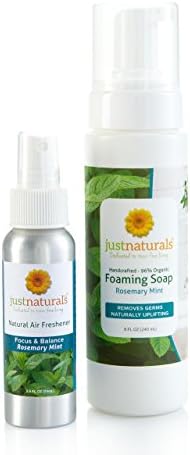 Just Naturals Perfect Duo- 8 oz. Foaming Soap &amp; 2 oz. Air Spray with 100% Pure Essential Oils (Summer Breeze)
