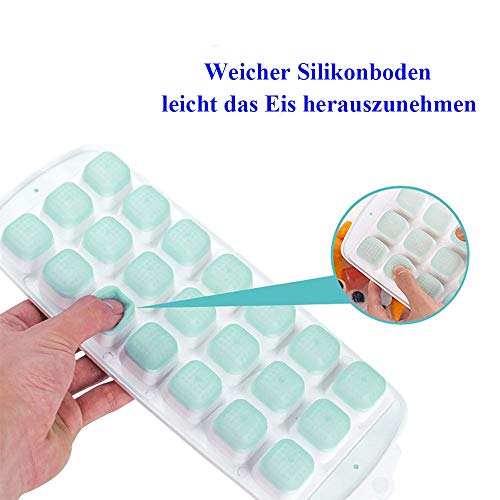 Eiswürfelformen silikon Eiswürfelformen(2 Stück/42 Fach) LFGB BPA Frei Flexiblen Kautschuk Eiswürfelform Für Bie Wein… – Bild 5