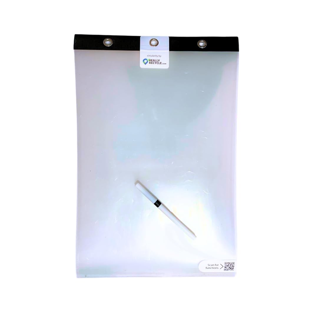 ReallyRecycle A2 Dry-wipe Reusable Flipchart Pad 42 x 59 cm with Digital Vault and Dry Wipe Pen