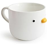 PURROOM Large Breakfast Mug, Handmade Glaze Duck Cup, 22 oz Oversized Cute Cereal Cup. For Family & Friends