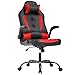 PC Gaming Chair Ergonomic Office Chair Desk Chair with Lumbar Suport Flip Up Arms Headrest Adjustable PU Leather Executive High Back Computer Chair for Women Men Adults,Red primary