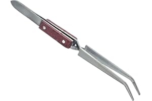 SE 509TW-6.5-Inch Fiber Grip Tweezer Curved